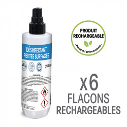 Désinfectant petites surfaces - 6 Flacons de 250 mL rechargeables 0